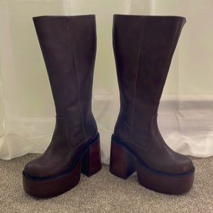 Delia’s Vintage Soul Boots in Chocolate Brown from Dollskill